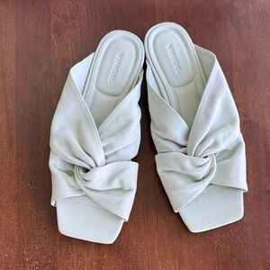 Vince Women's Light Mint Green Knotted Mules